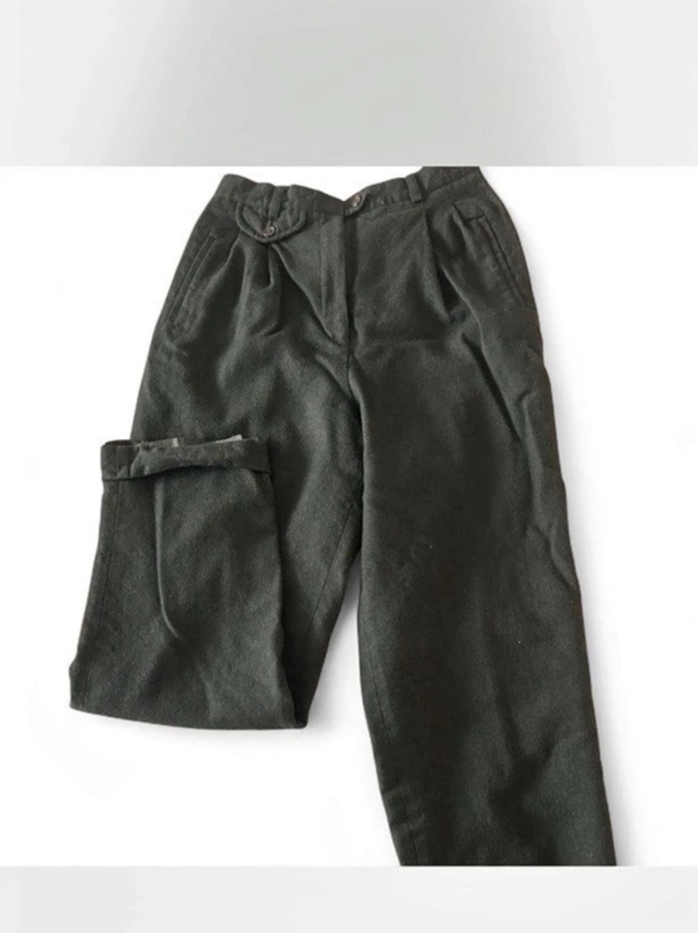 Lauren Ralph Lauren Faux Leather Wide Leg Trousers Size 8P